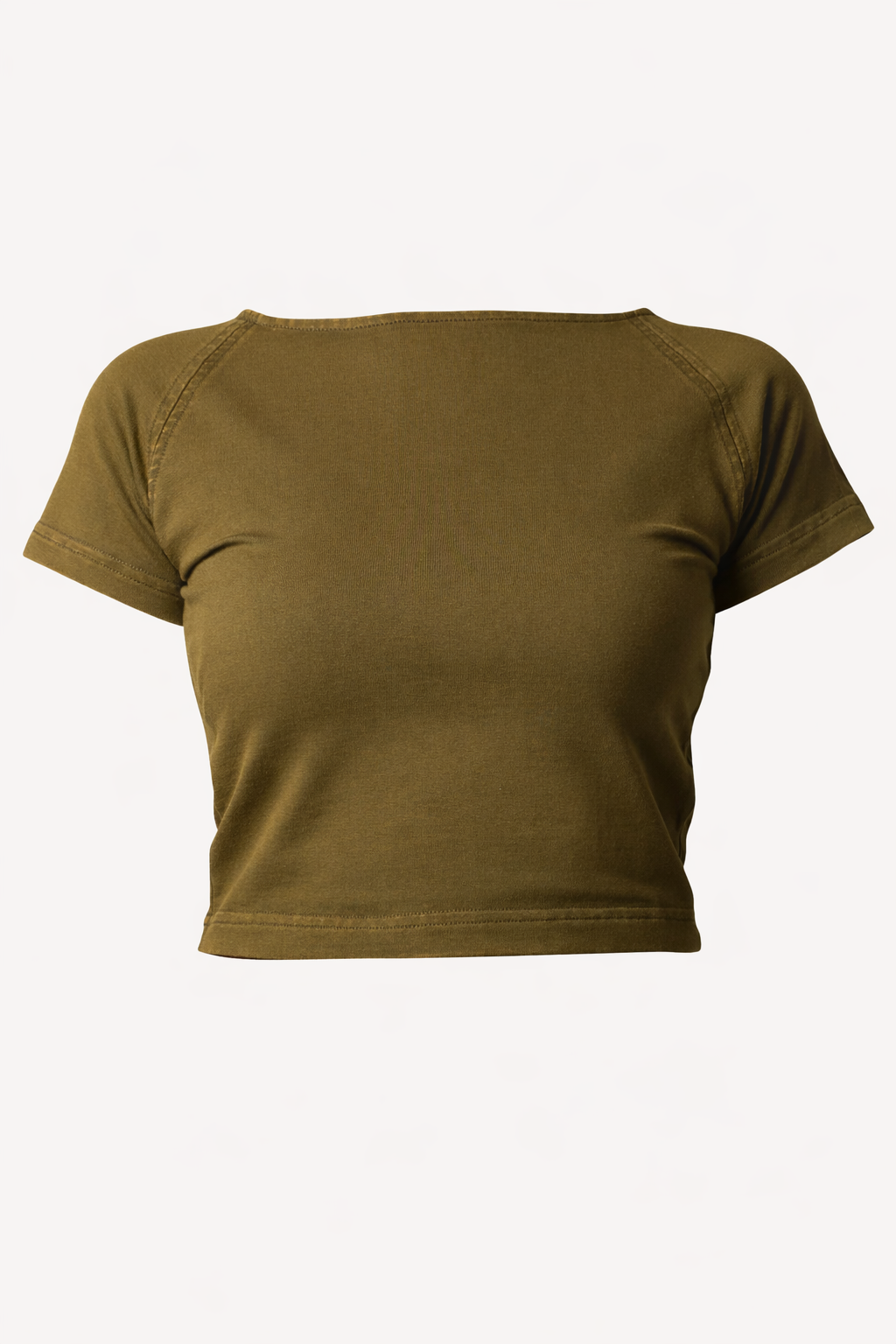 (Pack of 3) Washed Baby Tee - Mustard Brown, Pink, Light Green